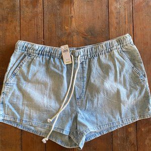 Aerie | Pull-on drawstring denim shorts NWT